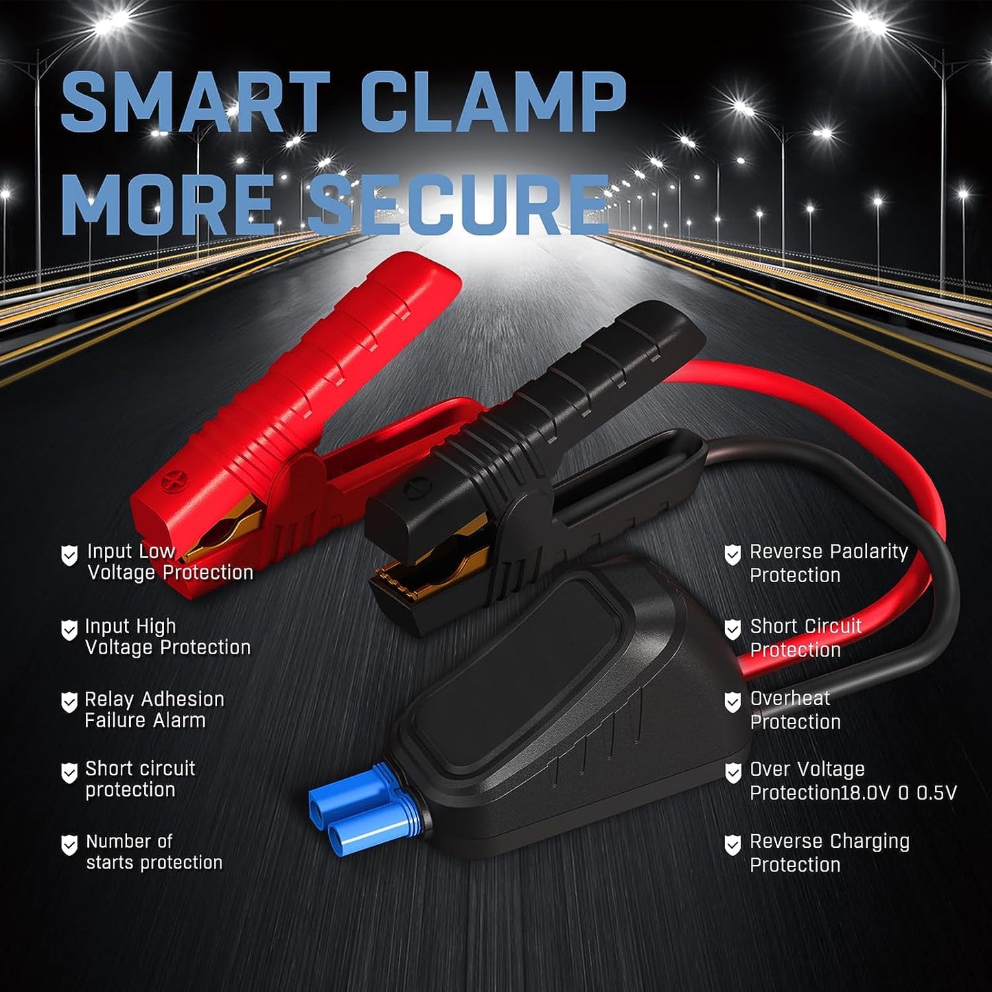 Powesu portable Car Battery Jump Starter - 3000A Peak 20000mAH